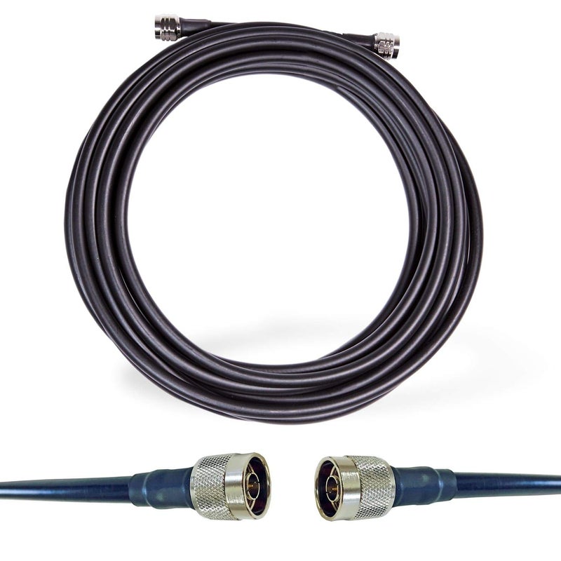 Waveform 30ft RSRF RS400 Custom-Cut N-Male Coaxial Cable for Ham Radio, WiFi, and Cell Phone Signal Boosters (30 Feet) - Image 1